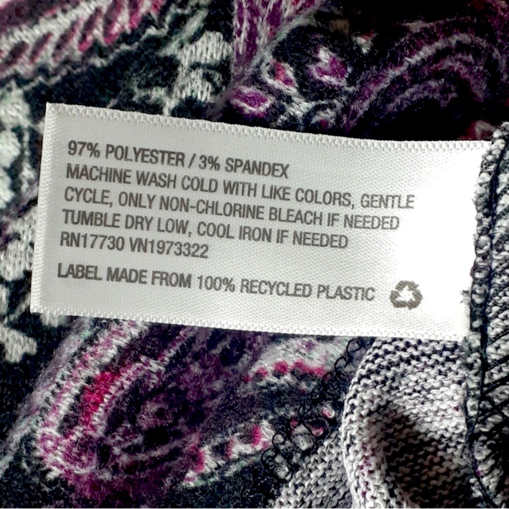 Xhilaration - Paisley Dress - Black and Purple - XS - Picture 7 of 7